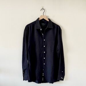 Rodd & Gunn 100% Linen Sports Fit Button Down Shirt in Black Size 2XL